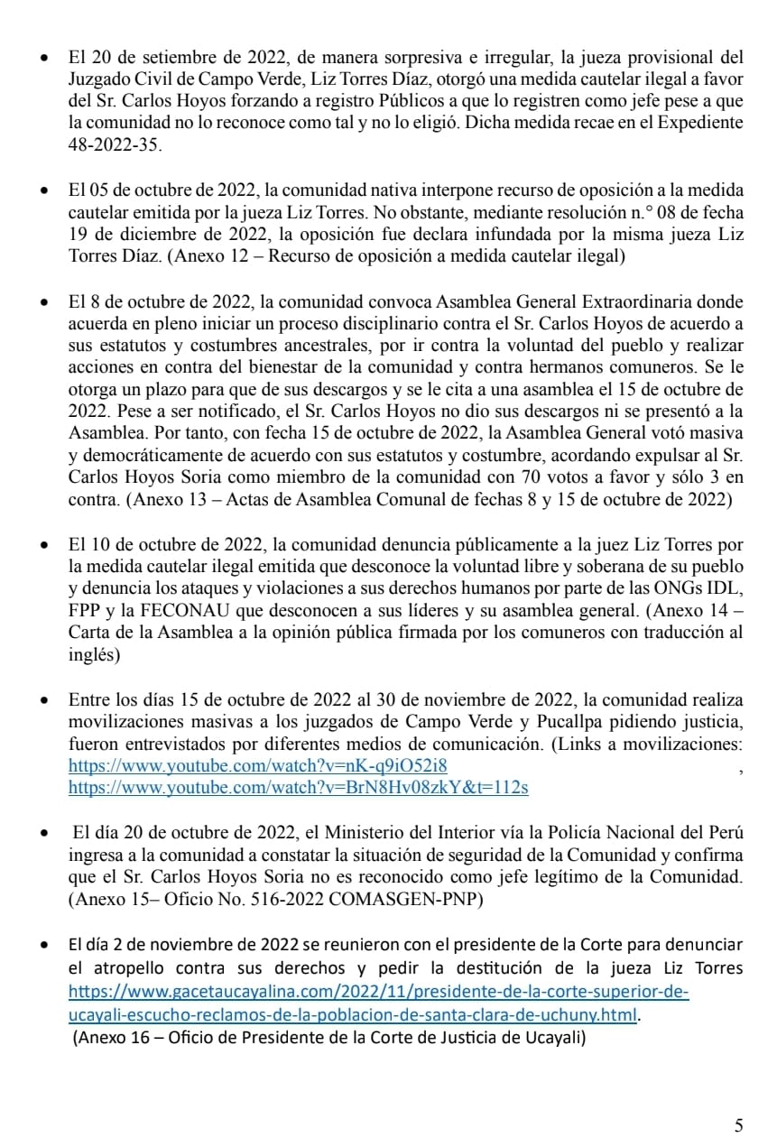 Documento 6 de la noticia Gestiones en Lima con congresistas, Defensor y Fiscalía
