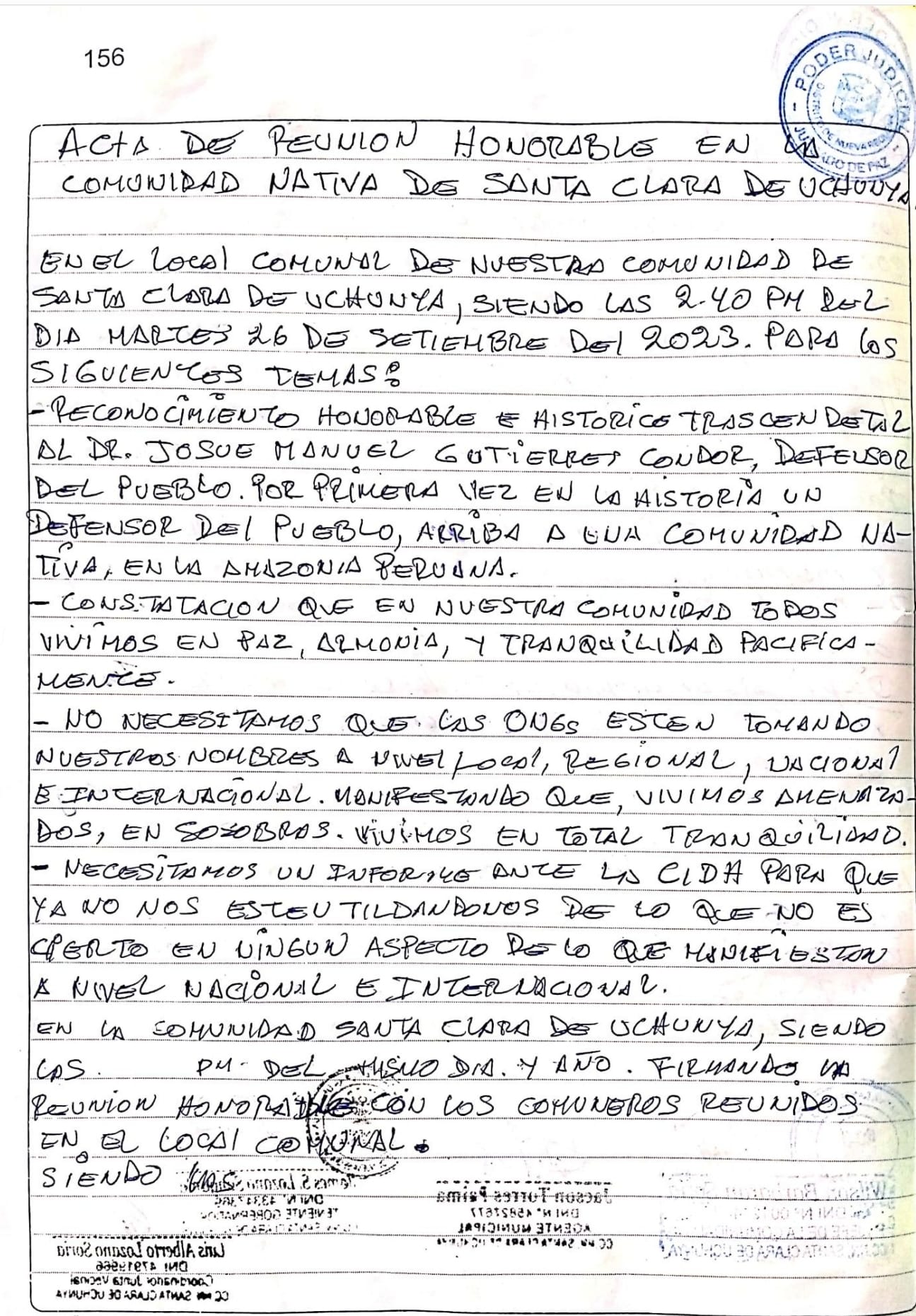 Documento 1 de la noticia Visita histórica del Defensor del Pueblo Josué Gutiérrez