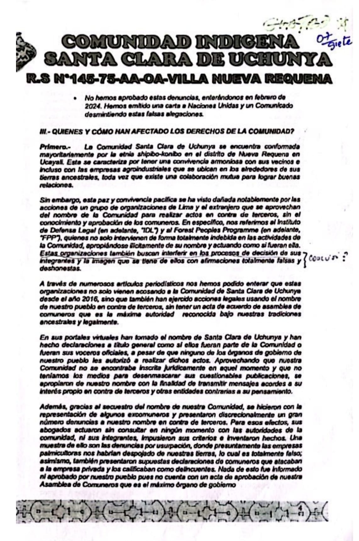 Documento 15 de la noticia Fiscalía acoge denuncia por coacción contra IDL y FPP