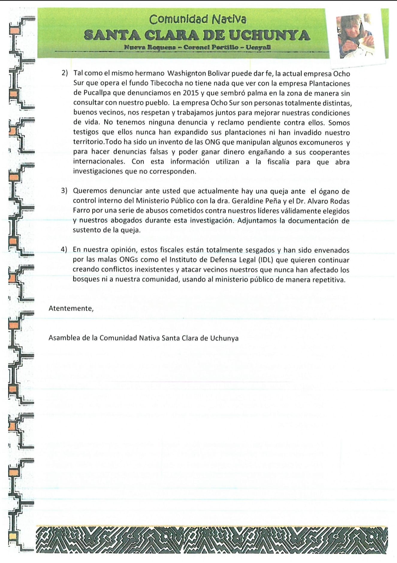 Documento 2 de la noticia Carta al juez Víctor Zúñiga por denuncias de las ONGs