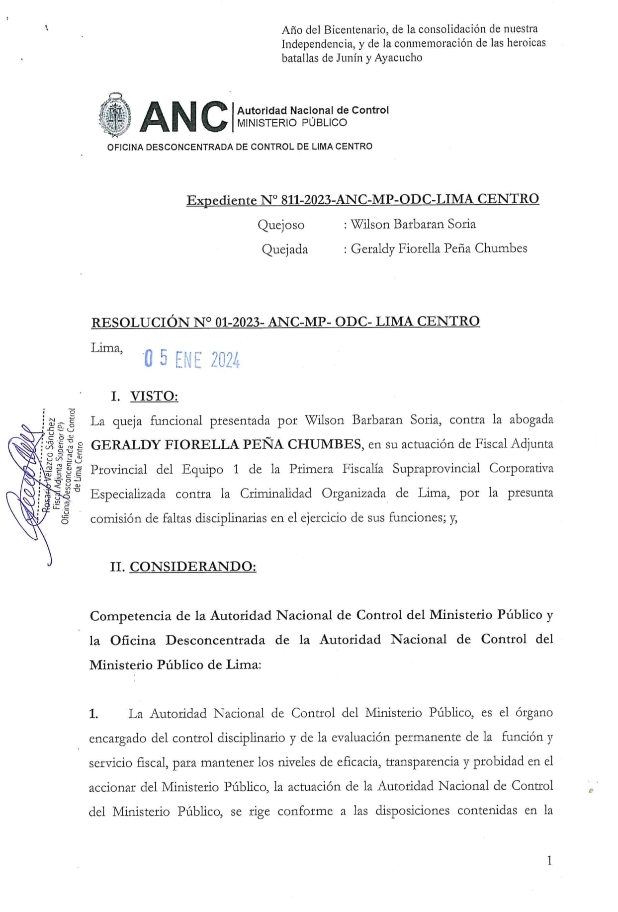 Documento 5 de la noticia Carta al juez Víctor Zúñiga por denuncias de las ONGs