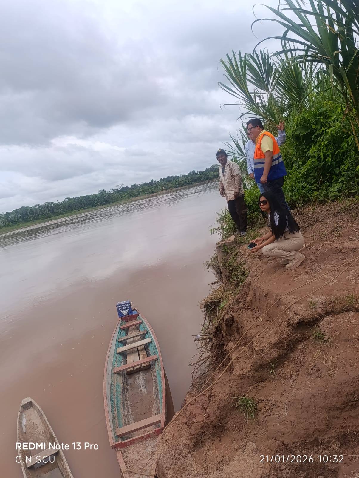 Visita del COER por inundaciones en la comunidad