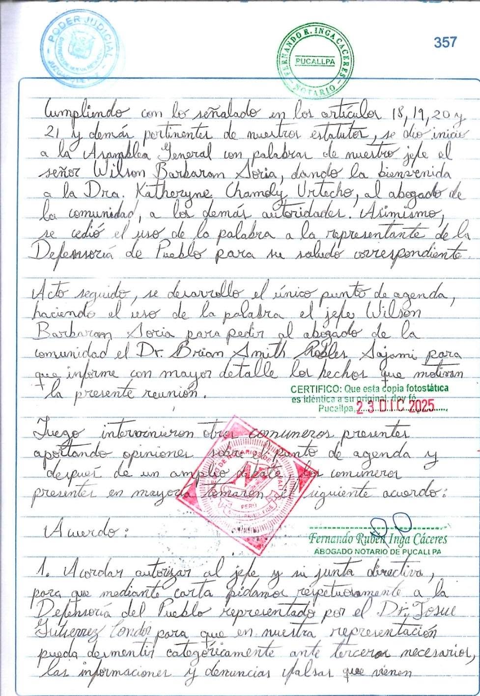 Documento 3 de la noticia Pedido a la Defensoría del Pueblo para desmentir a ONGs