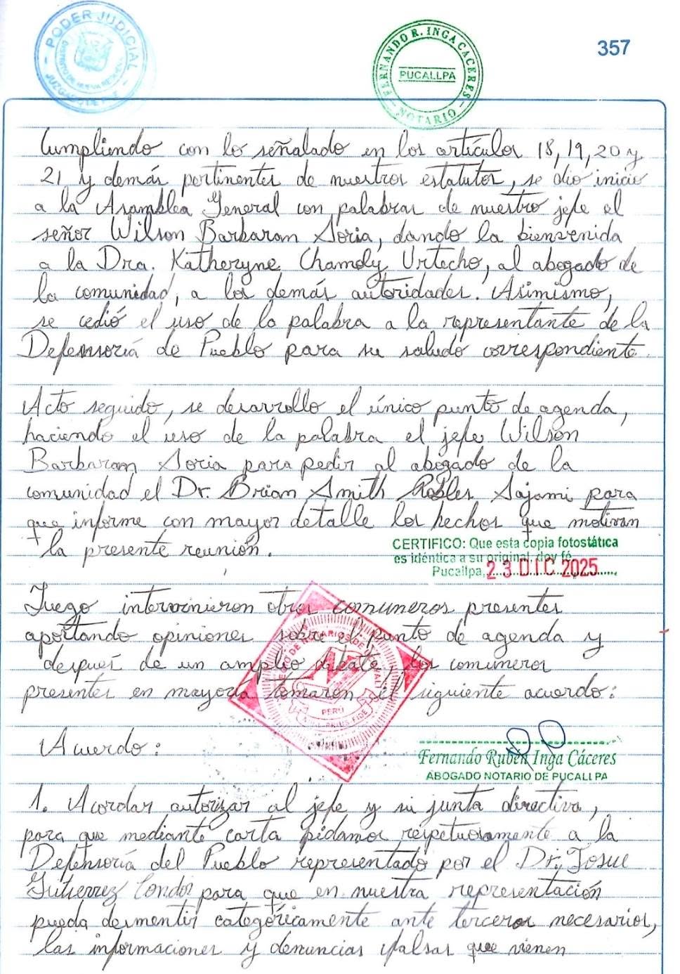 Documento 4 de la noticia Visita de la Defensoría del Pueblo a la comunidad